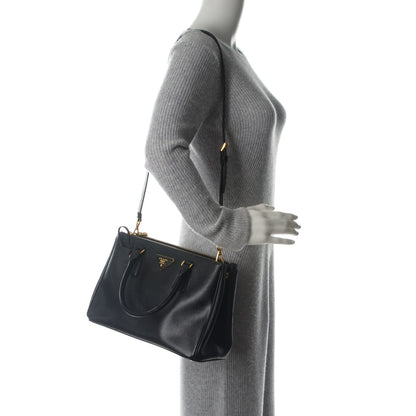 Prada Saffiano Medium Galleria Double Zip Tote Black 2 of 7