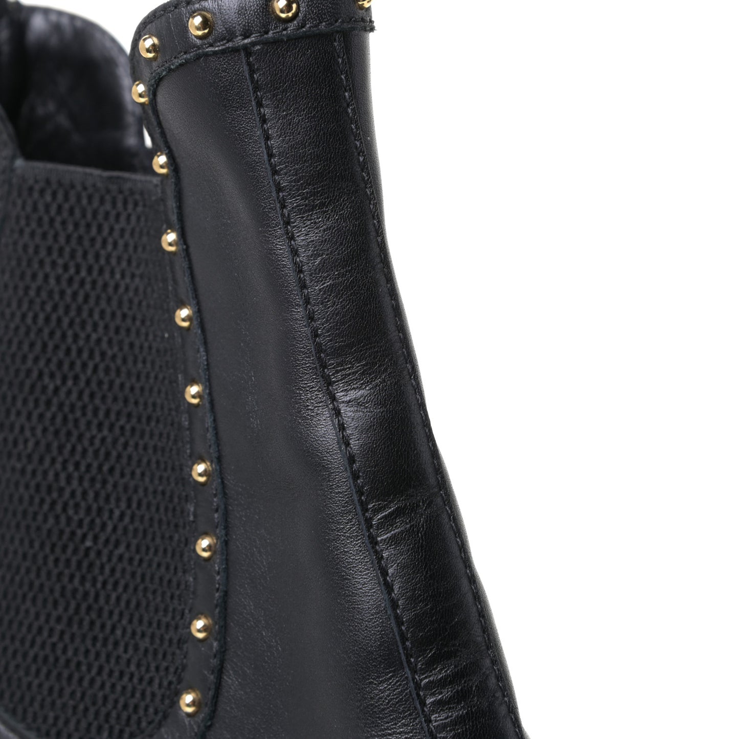 Calfskin Rockabilly Chelsea Ankle Boots 41 Black