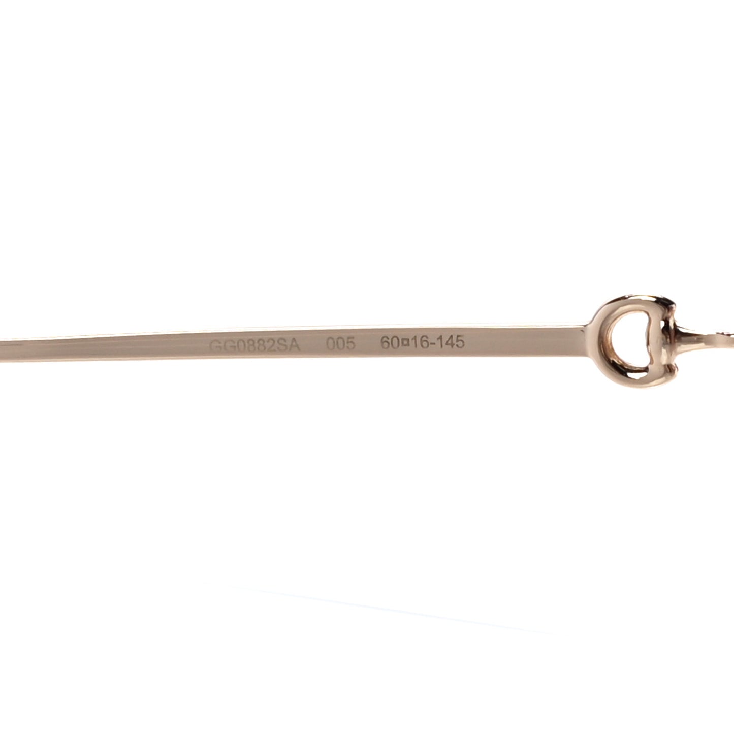 Metal Horsebit Square Sunglasses GG0882SA Gold