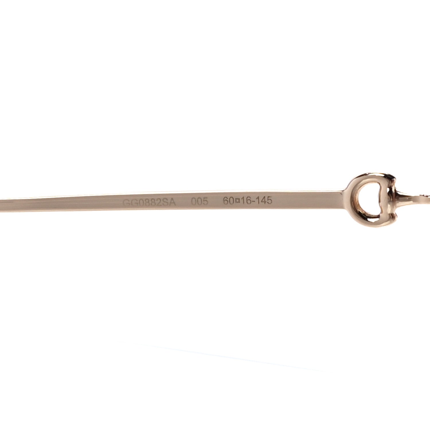 Gucci Metal Horsebit Square Sunglasses GG0882SA Gold 5 of 7