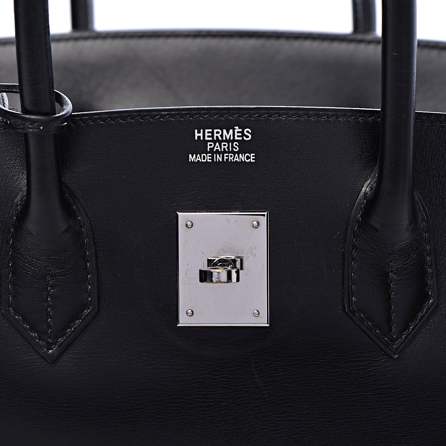 Hermes Box Birkin 35 Black Bleu Marine 28 of 42