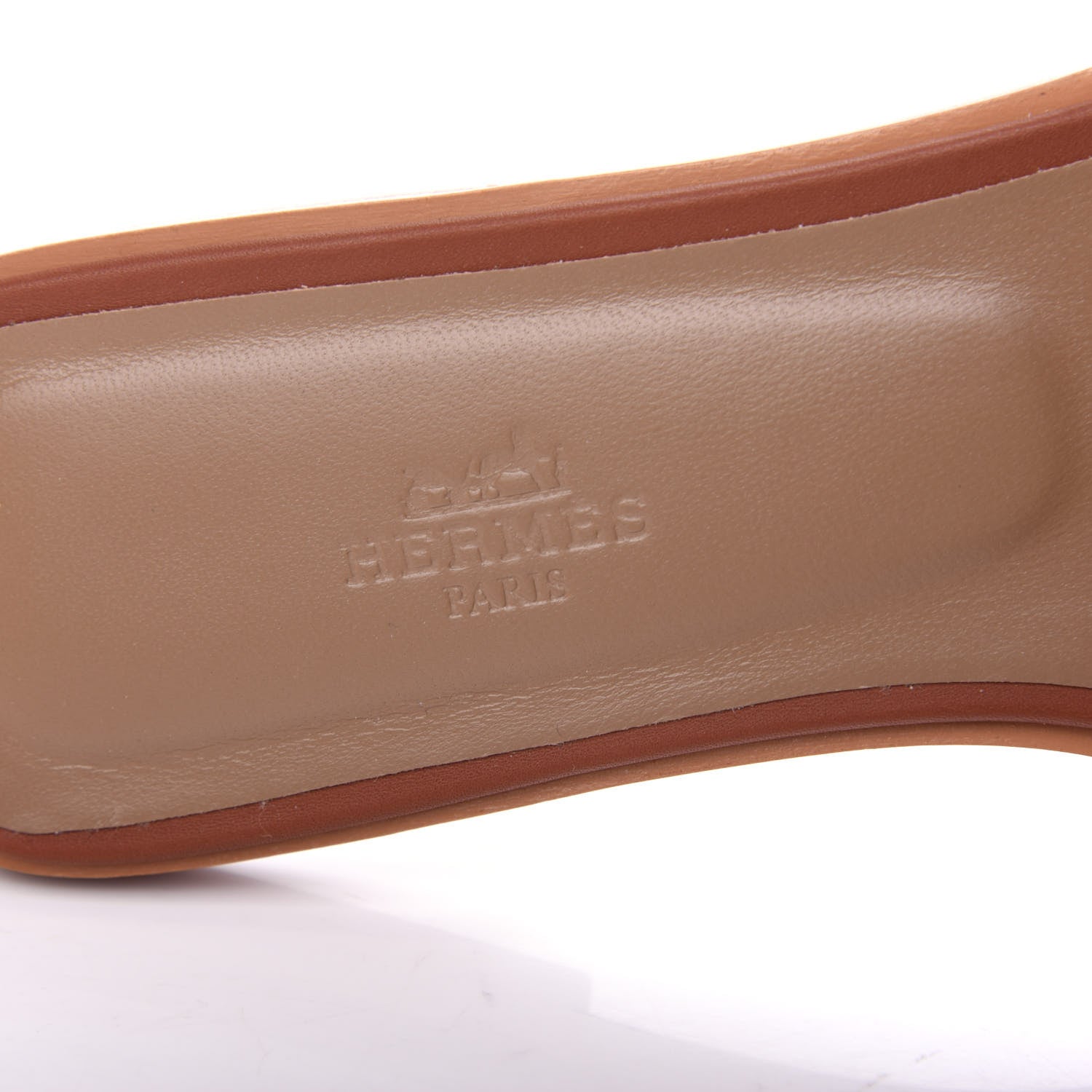 Hermes Box Calfskin Oran Sandals 39 Gold 8 of 11