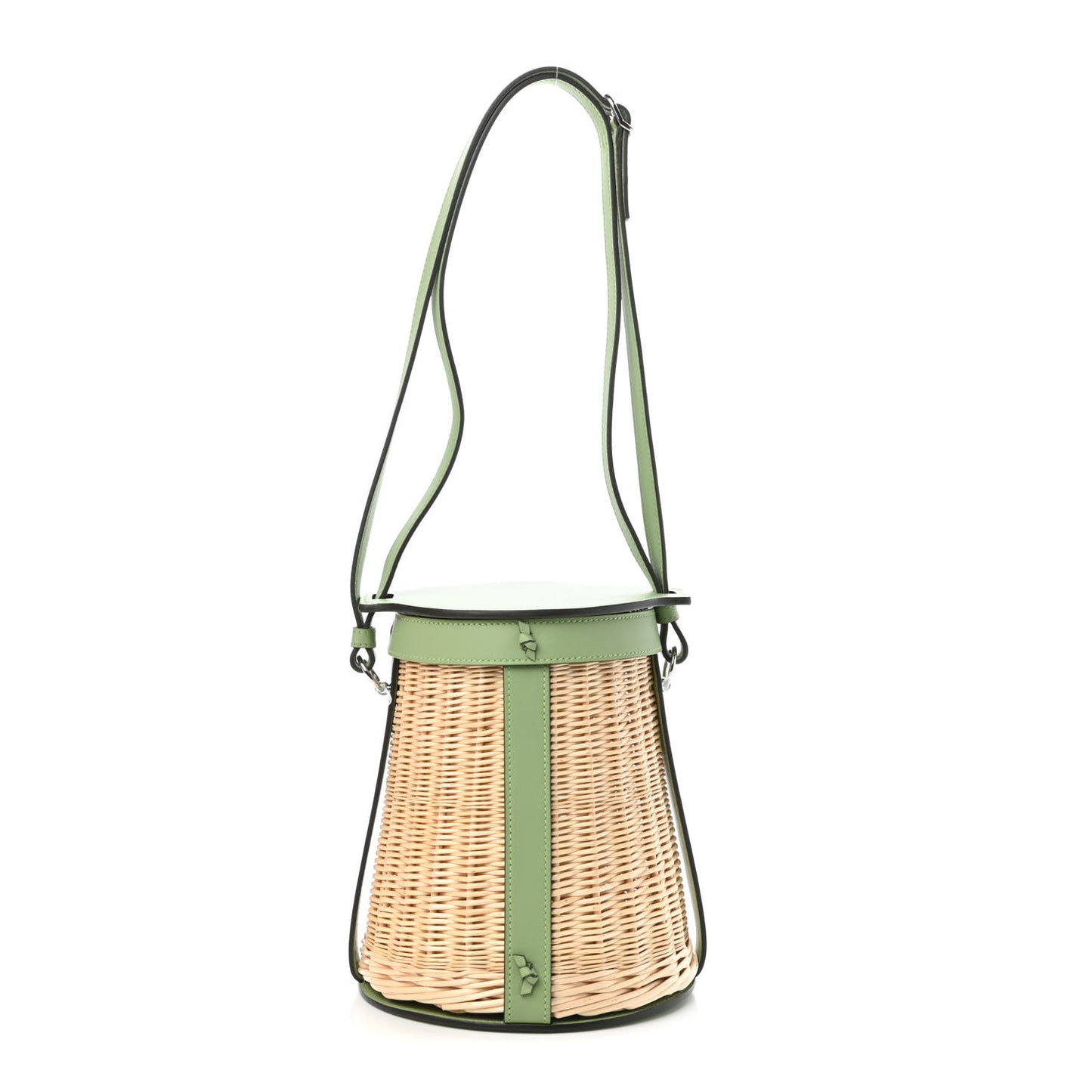 Swift Wicker Sac Farming Picnic Bag Naturel Vert Criquet