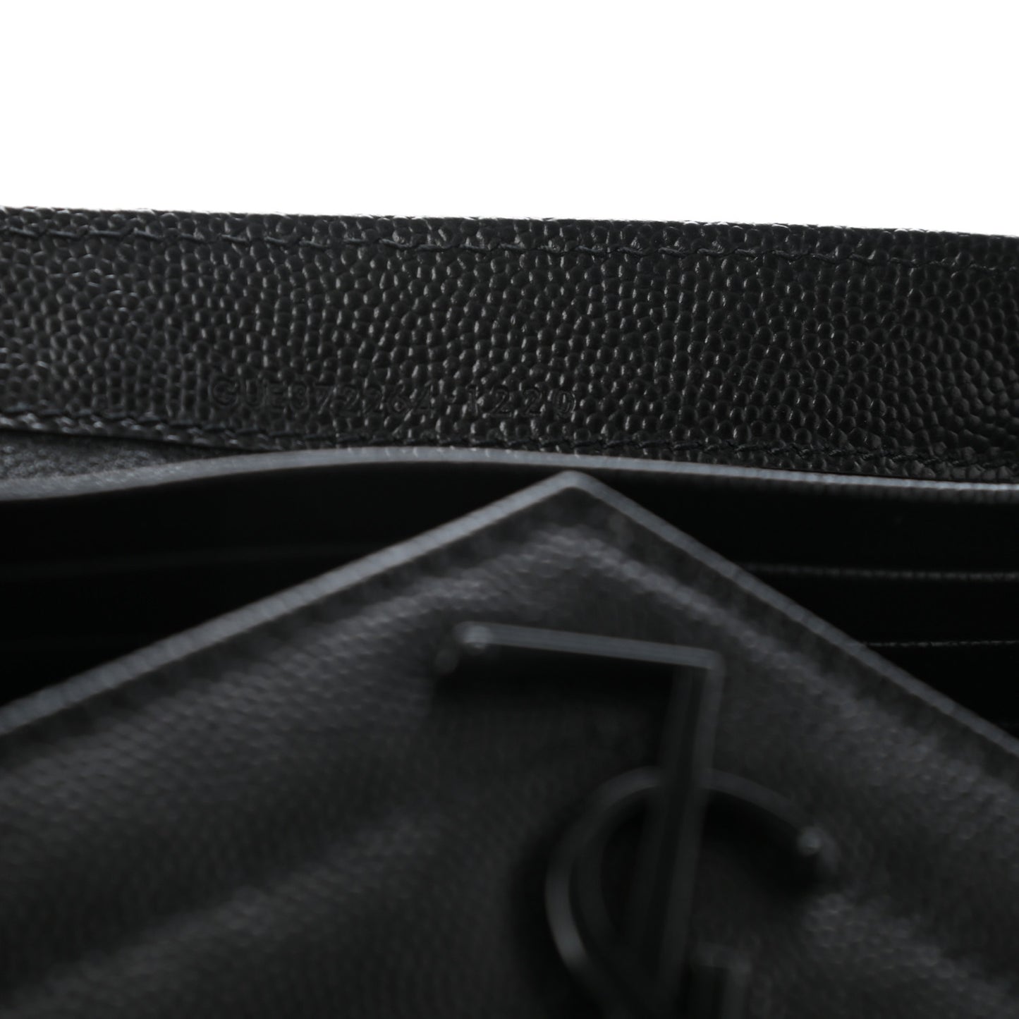 Grain De Poudre Matelasse Chevron Monogram Large Flap Wallet Black