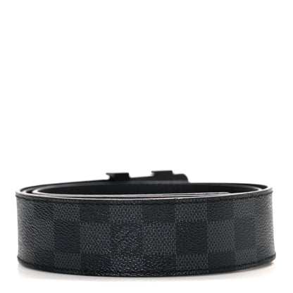 Louis Vuitton Damier Graphite 40mm LV Initiales Belt 95 38 2 of 7