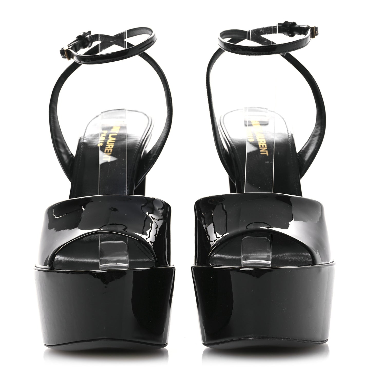 Patent Jodie 95 Platform Sandals 39.5 Black