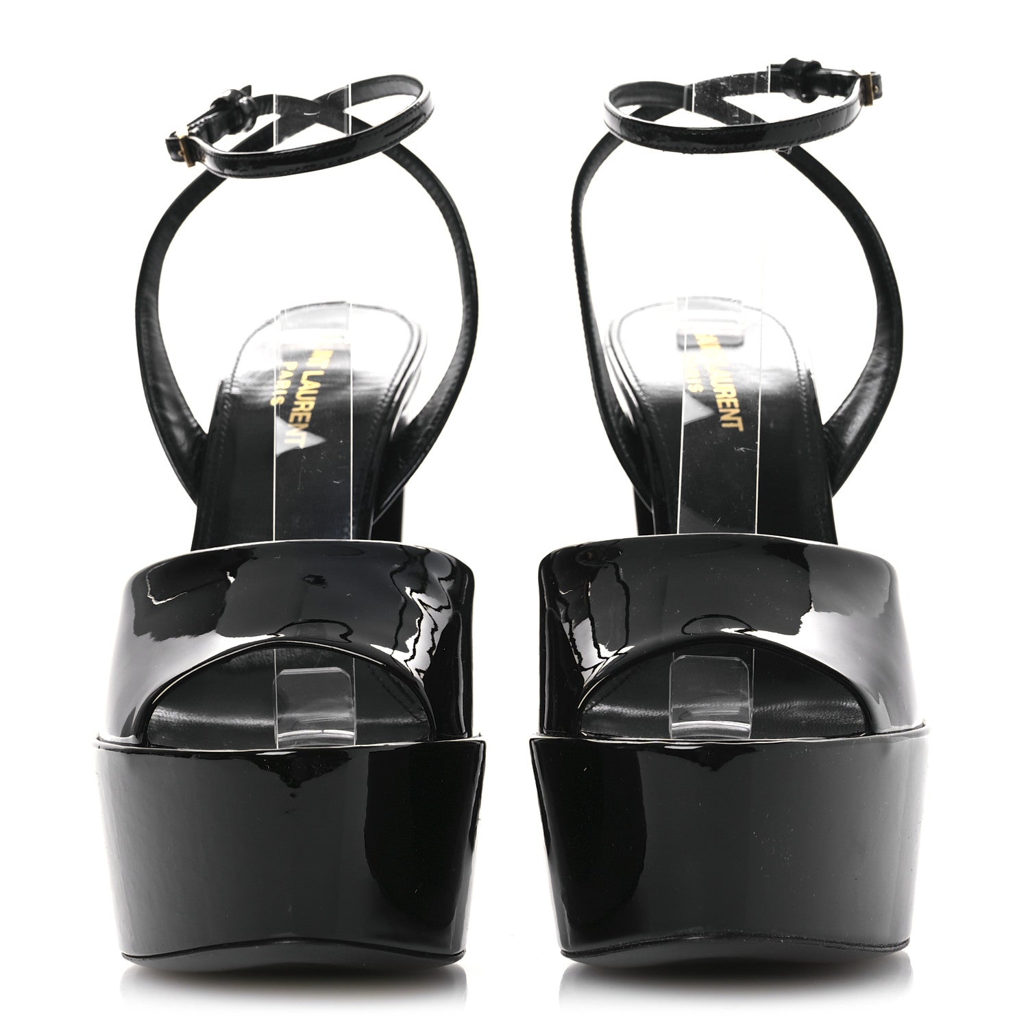 Saint Laurent Patent Jodie 95 Platform Sandals 39.5 Black 3 of 10
