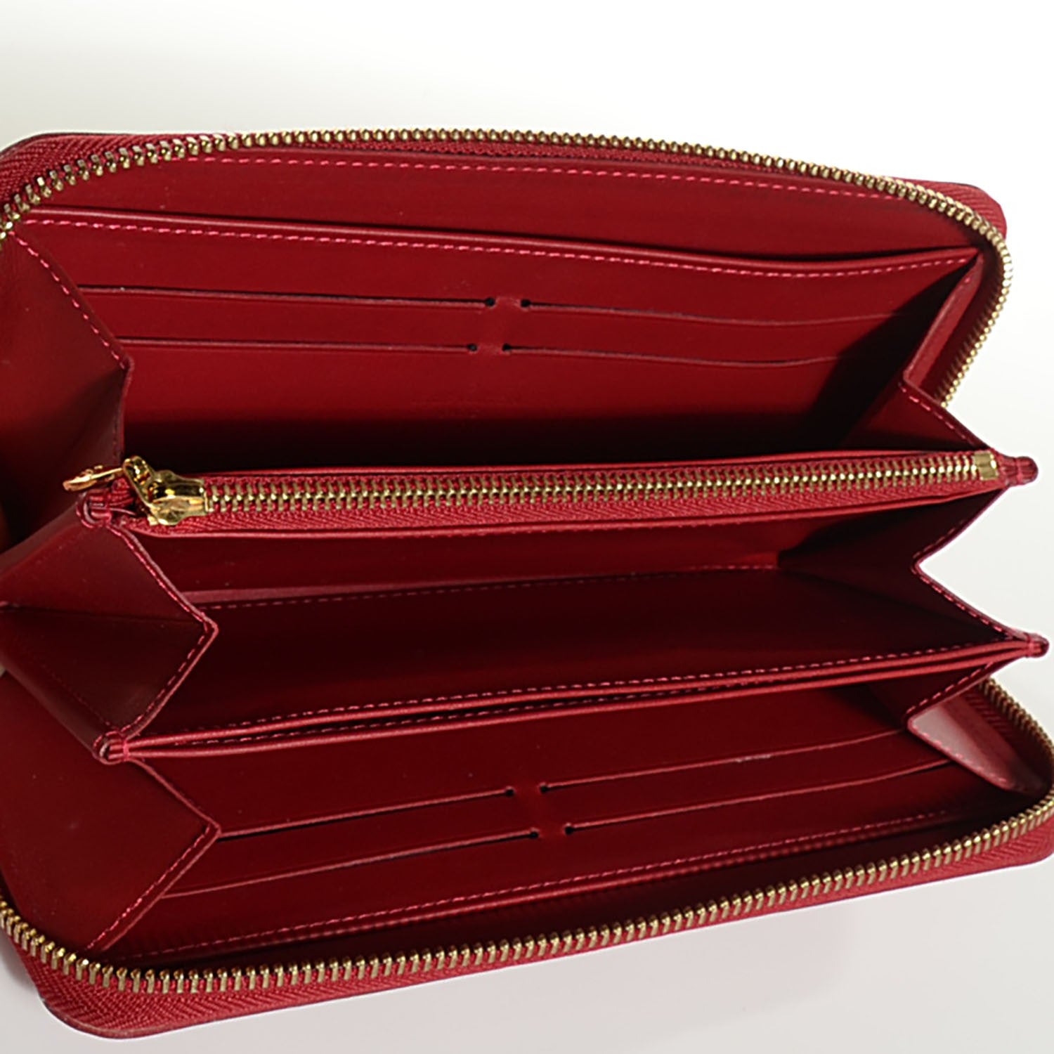 Louis Vuitton Vernis Rayures Zippy Wallet Pomme D'Amour 4 of 6