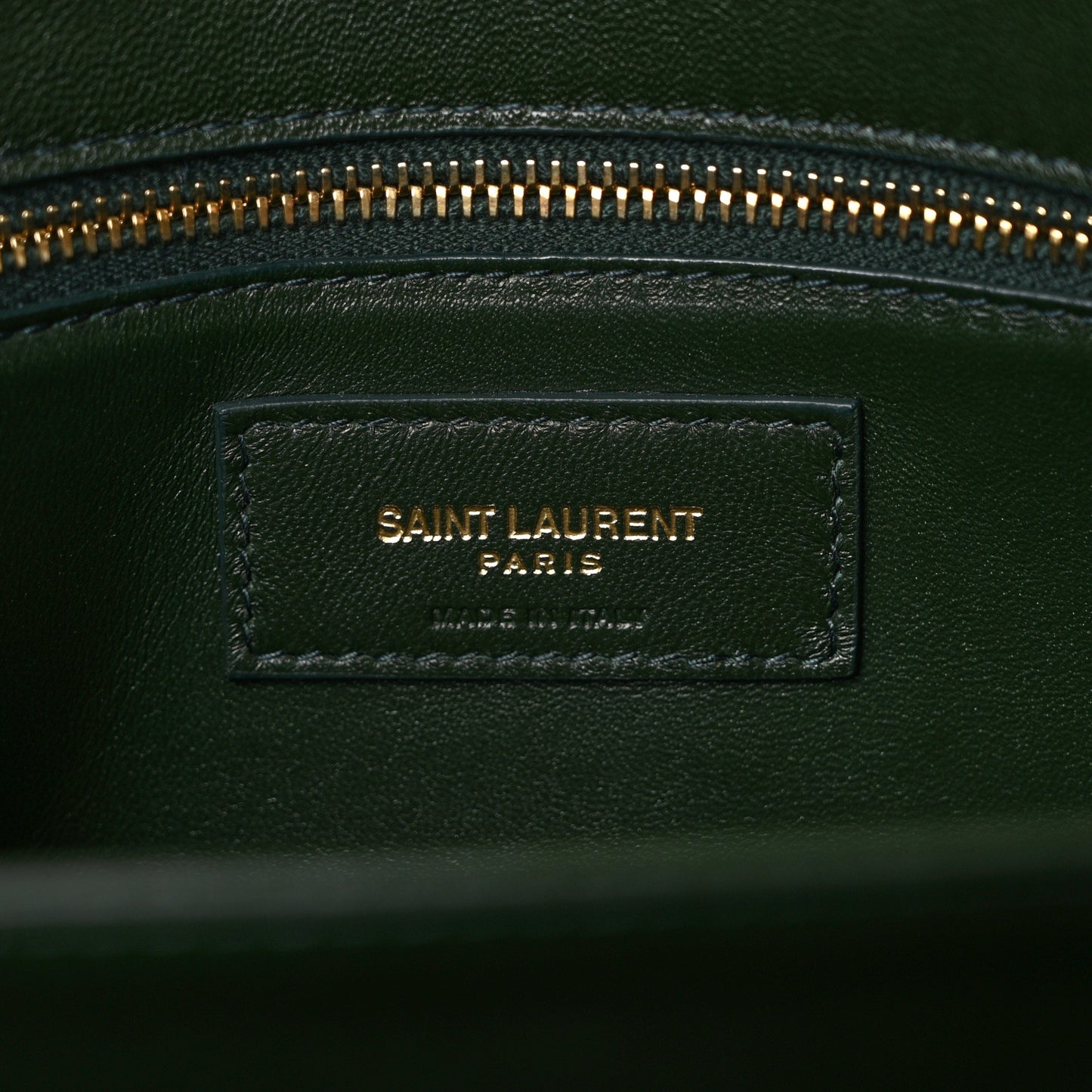 Smooth Calfskin Le Maillon Satchel Vert Fonce