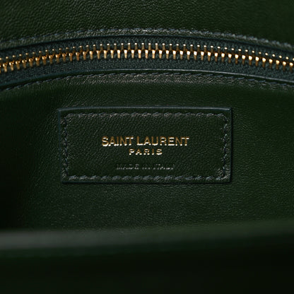 Saint Laurent Smooth Calfskin Le Maillon Satchel Vert Fonce 6 of 8