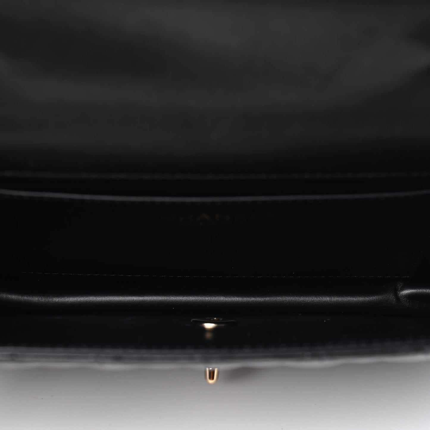 Lambskin Quilted Fantasy Pearl Flap Black