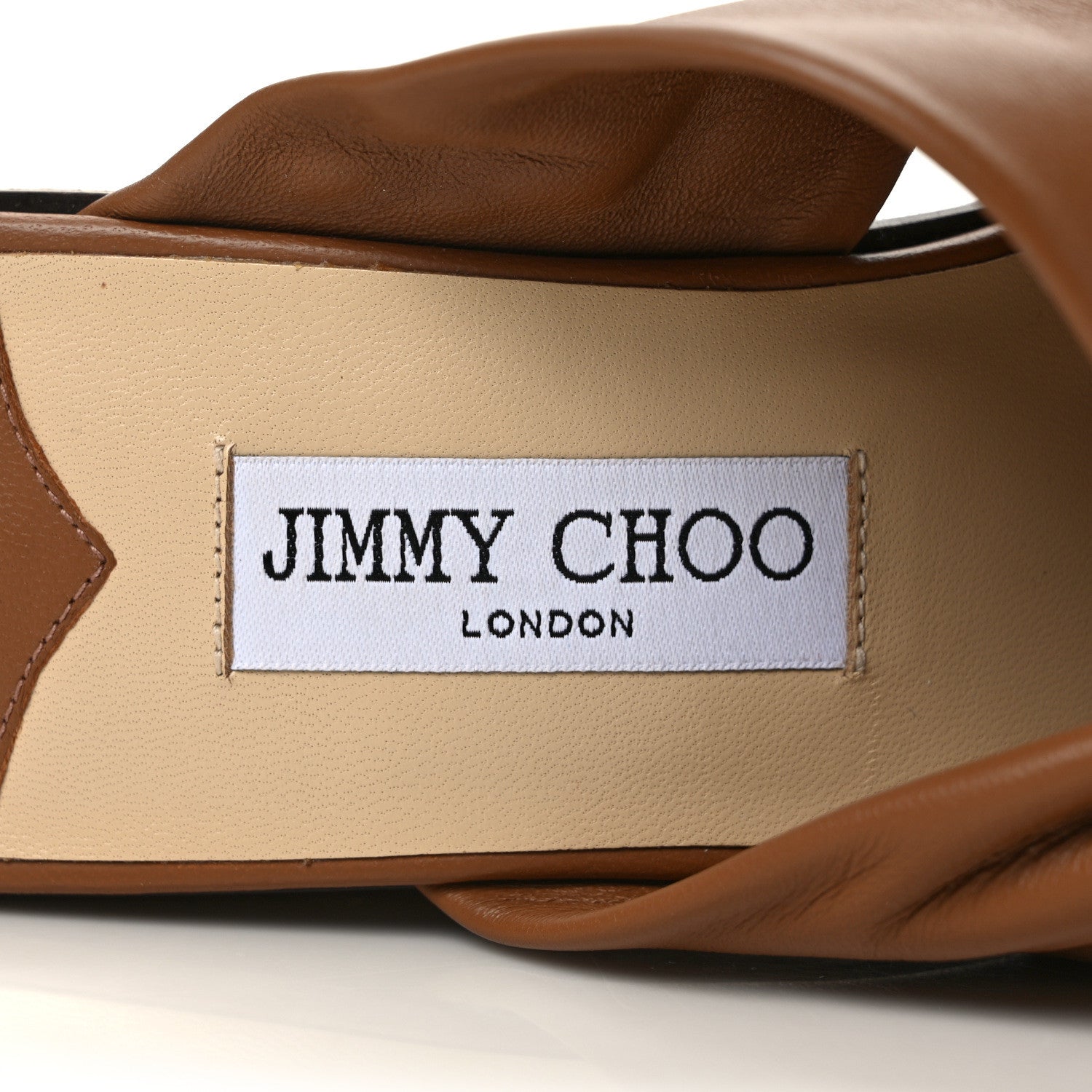 Jimmy Choo Soft Nappa Narisa 90 Wedge Mules 39 Cuoio 7 of 7