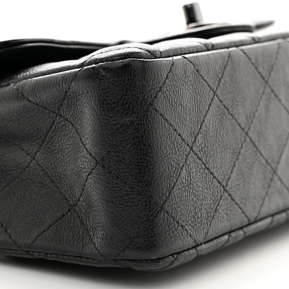 Chanel Crumpled Calfskin Quilted Mini Rectangular Flap So Black 9 of 10