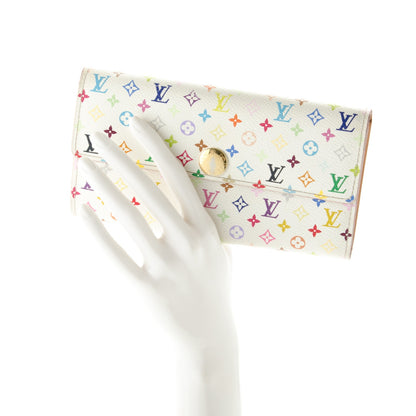 Louis Vuitton Monogram Multicolor Sarah Wallet White 2 of 9