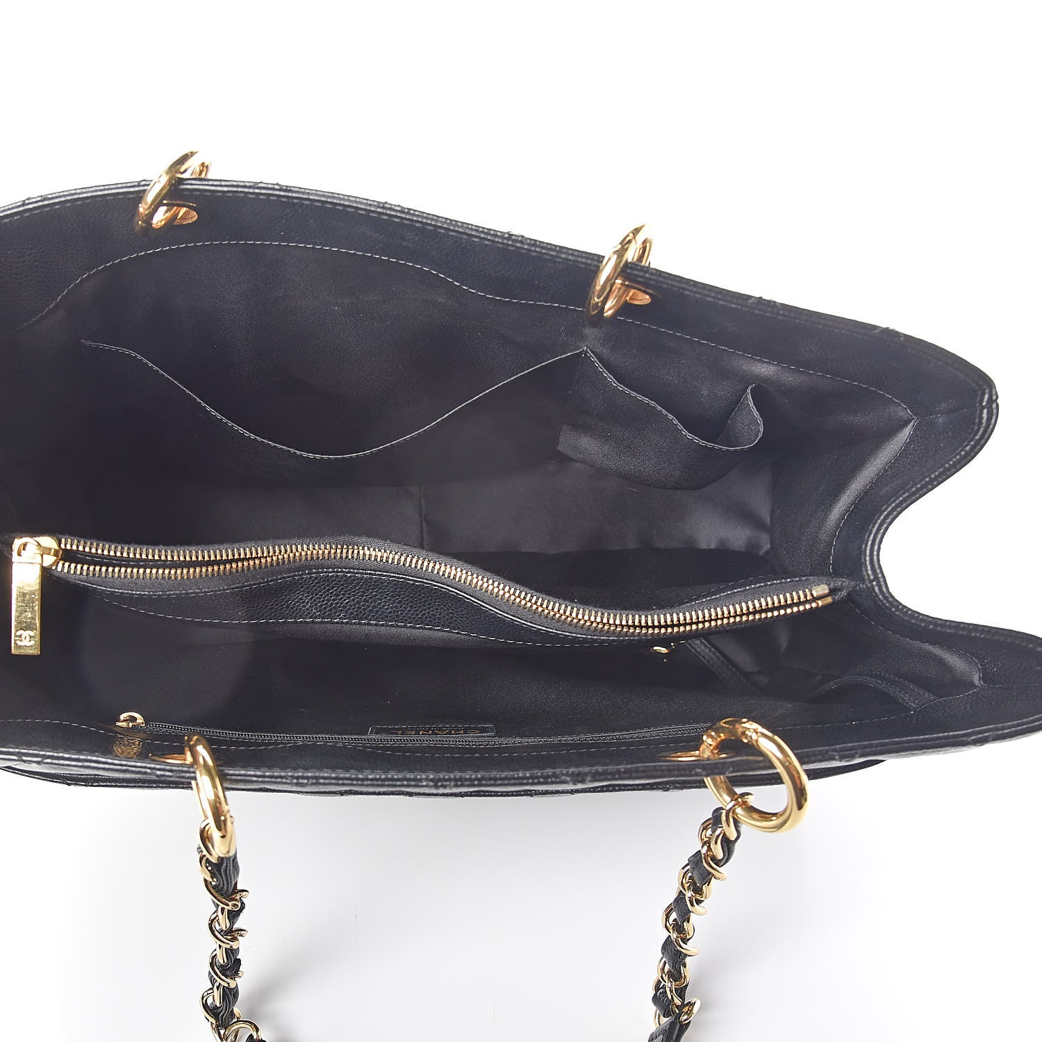 Chanel Caviar Quilted XL Grand Shopping Tote GST Black 5 of 11