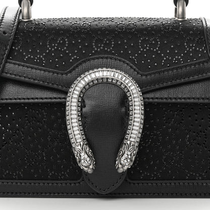 Gucci Satin Crystal GG Monogram Mini Dionysus Top Handle Bag Black 8 of 15