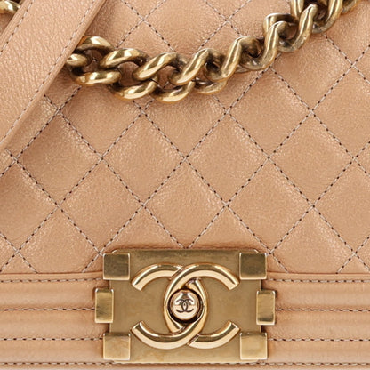 Chanel Metallic Caviar Quilted Small Boy Flap Gold 8 of 10