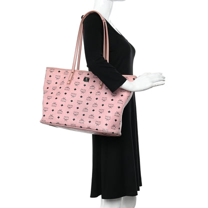 MCM Visetos Medium Anya Shopper Tote Light Pink 2 of 13