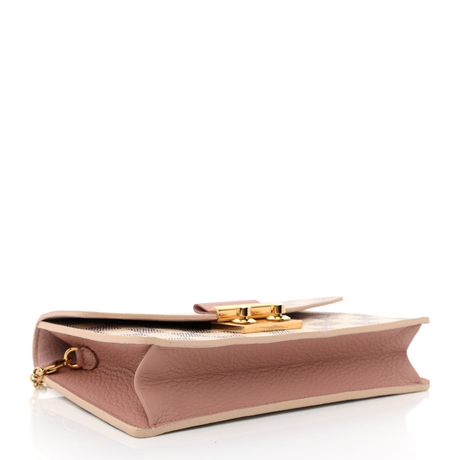 Louis Vuitton Damier Azur Croisette Chain Wallet Rose Ballerine 4 of 10