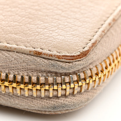 Balenciaga Chevre Gold Metallic Edge Hardware Continental Zip Around Wallet Beige Sable 11 of 17
