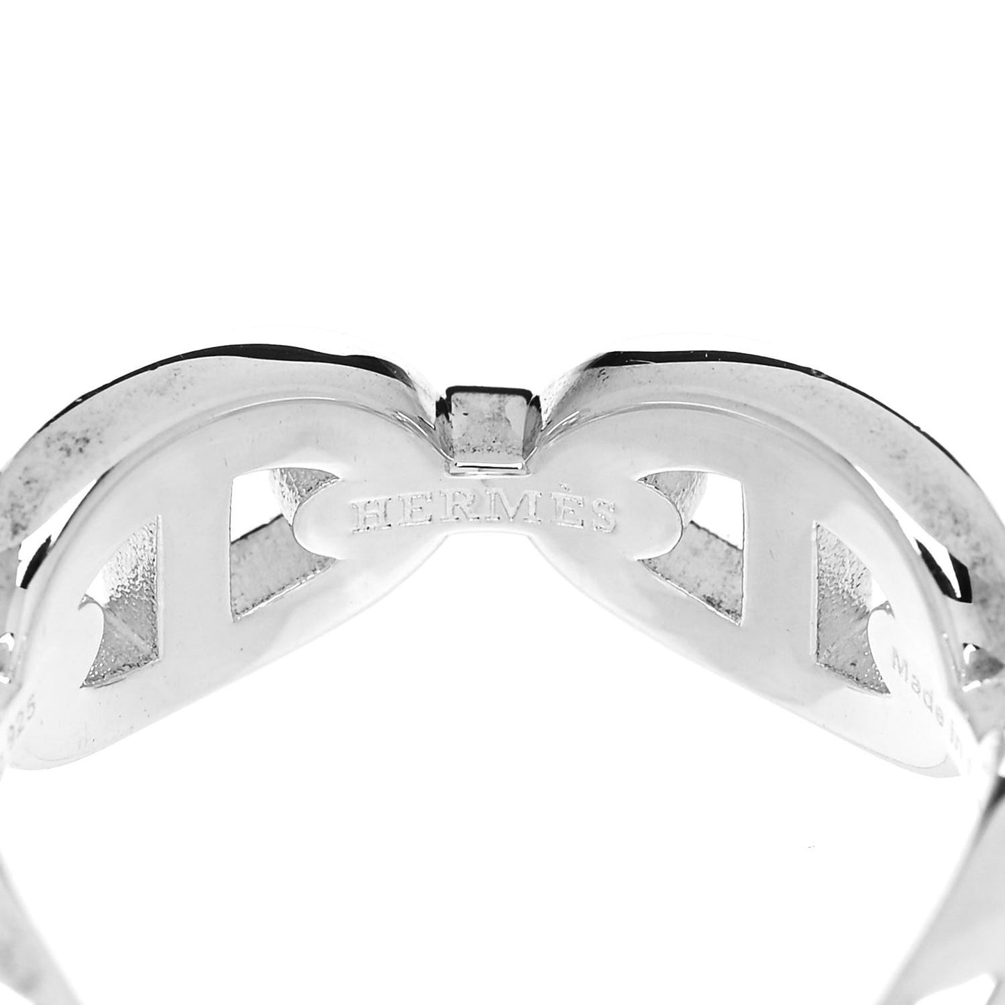 Sterling Silver PM Chaine d'Ancre Enchainee Band Ring 52 6