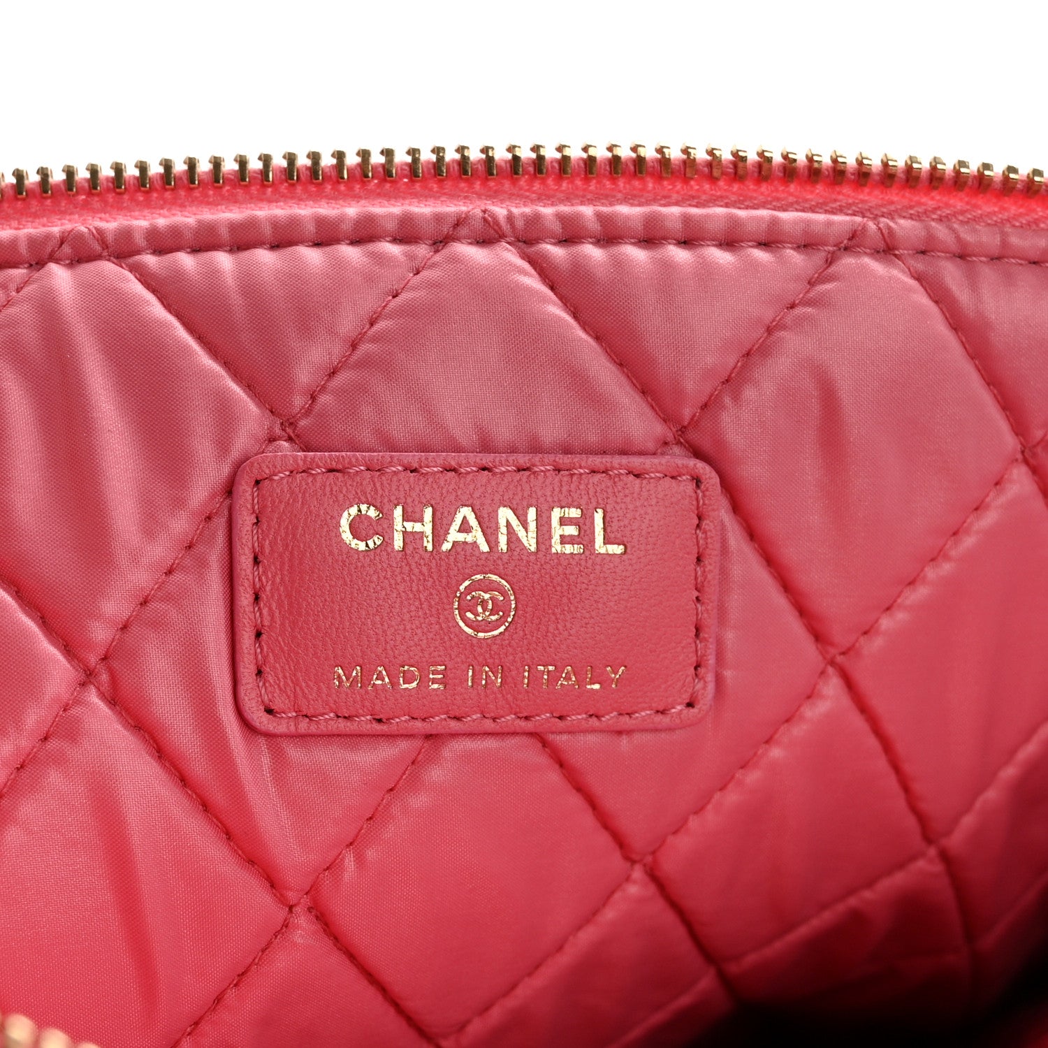 Chanel Lambskin Quilted Medium Casino Beauty CC Cosmetic Case Fuchsia 6 of 14