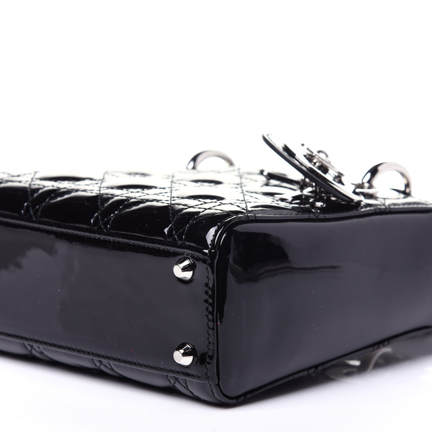 Christian Dior Patent Cannage Mini Lady Dior Black 9 of 11