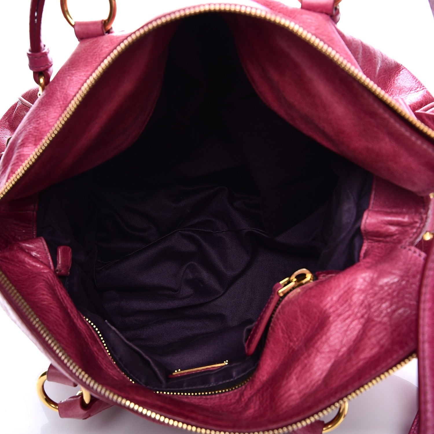 Miu Miu Vitello Lux Medium Bow Bag Fuchsia 6 of 18