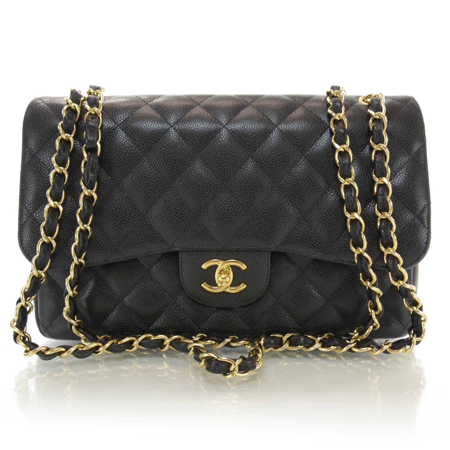 Chanel Caviar Quilted Jumbo Double Flap Black 1 of 7