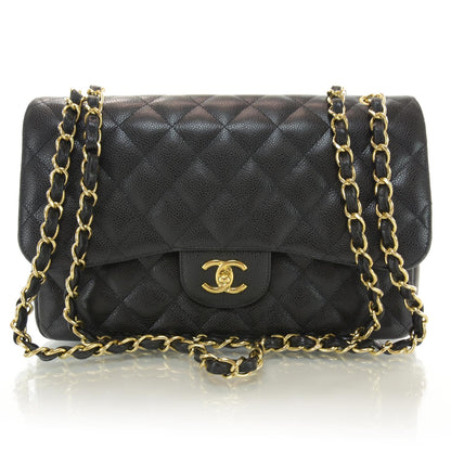 Chanel Caviar Quilted Jumbo Double Flap Black 1 of 7