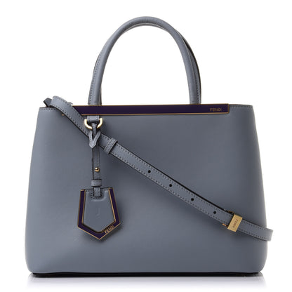 Fendi Vitello Dolce Petite 2Jours Tote Powder Ribes 1 of 10