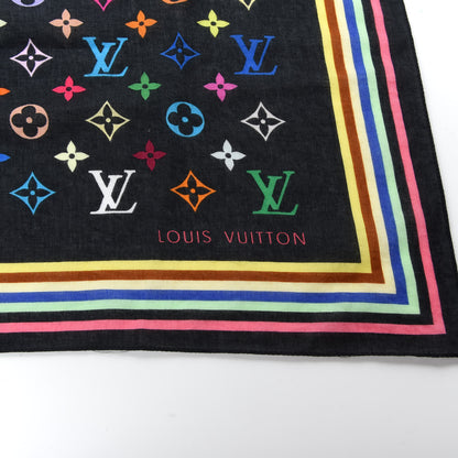 Louis Vuitton Silk Multicolor Eye Love Scarf Black 2 of 3