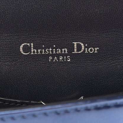 Christian Dior Metallic Patent Micro-Cannage Mini Diorama Flap Bag Blue 8 of 9