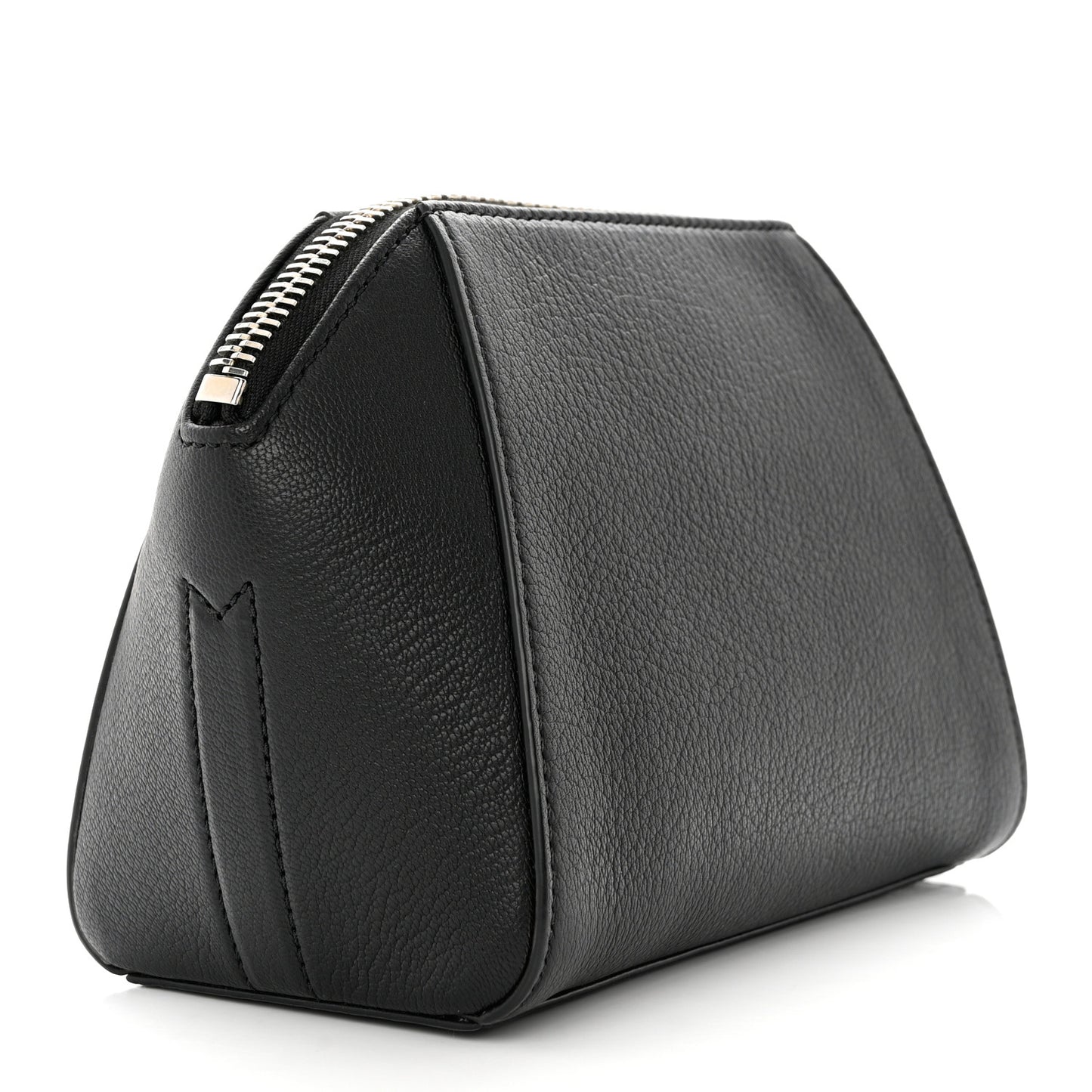Sugar Goatskin Small Antigona Beauty Wristlet Black
