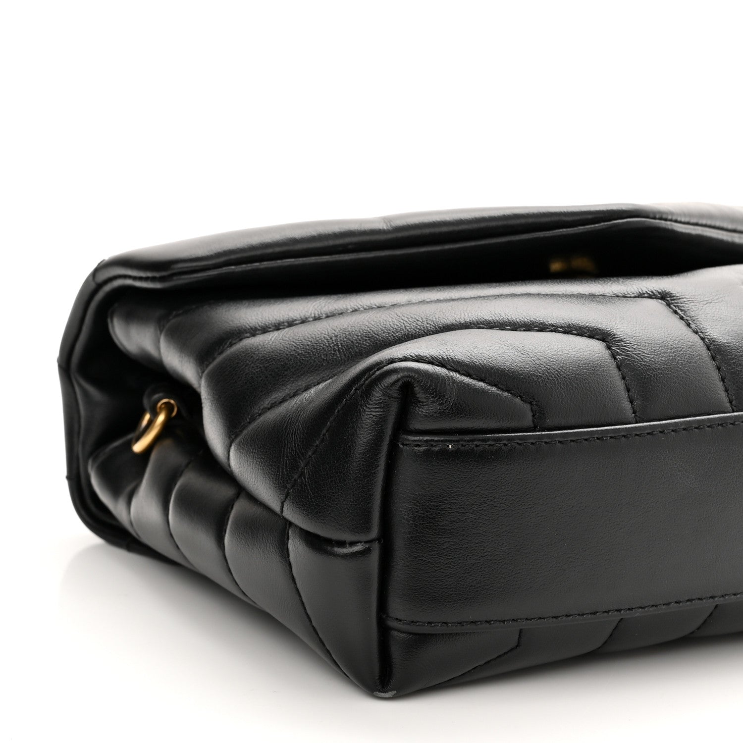 Saint Laurent Calfskin Y Quilted Monogram Toy Loulou Crossbody Bag Black 9 of 11