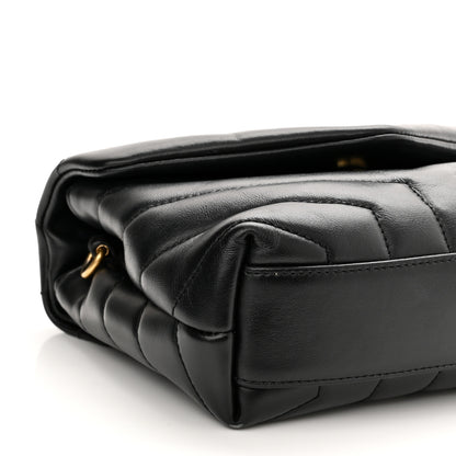 Saint Laurent Calfskin Y Quilted Monogram Toy Loulou Crossbody Bag Black 9 of 11