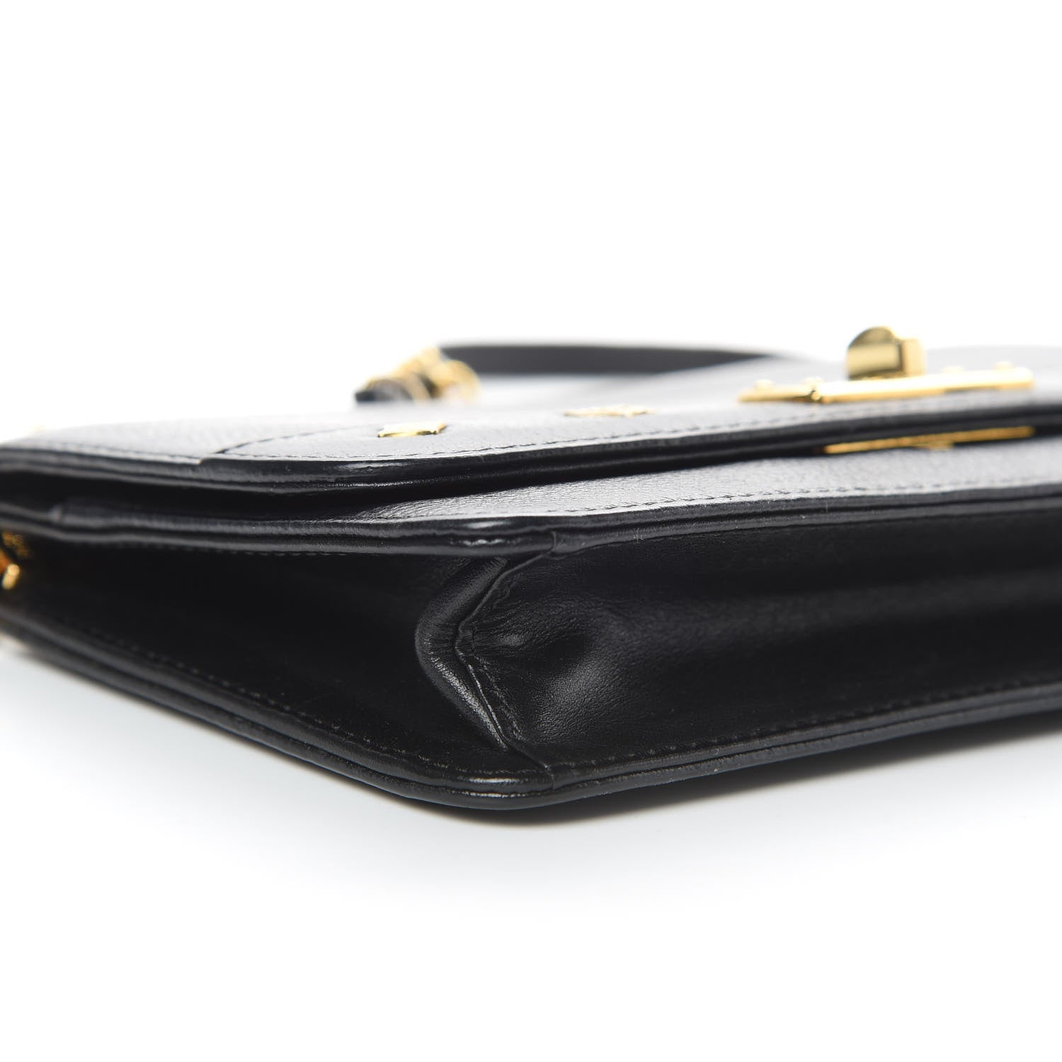 MCM Grained Calfskin Studded Crossbody Bag Black 9 of 15