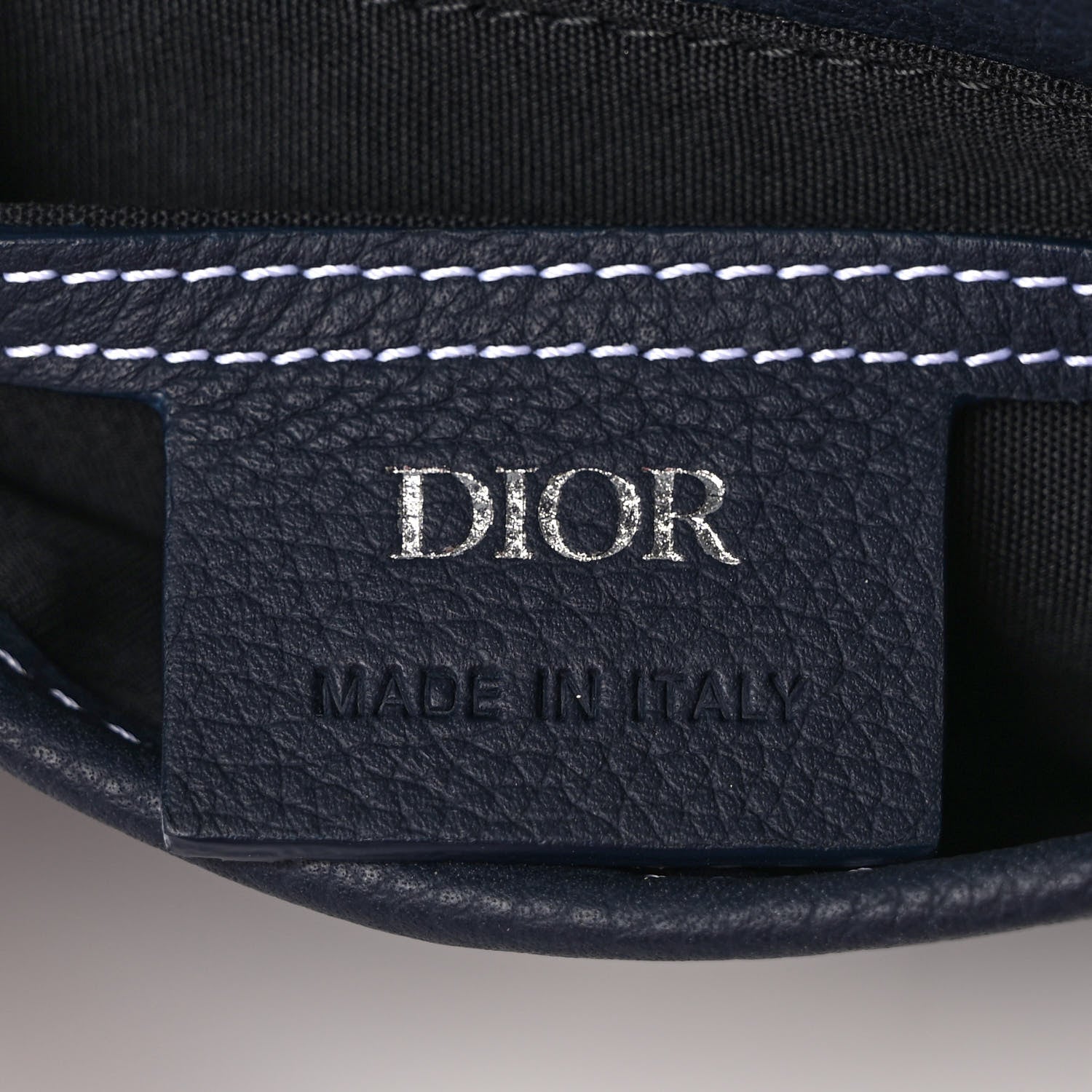 Christian Dior X KAWS Grained Calfskin Saddle Pouch Blue Multicolor 6 of 9