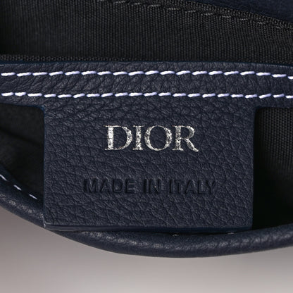 Christian Dior X KAWS Grained Calfskin Saddle Pouch Blue Multicolor 6 of 9