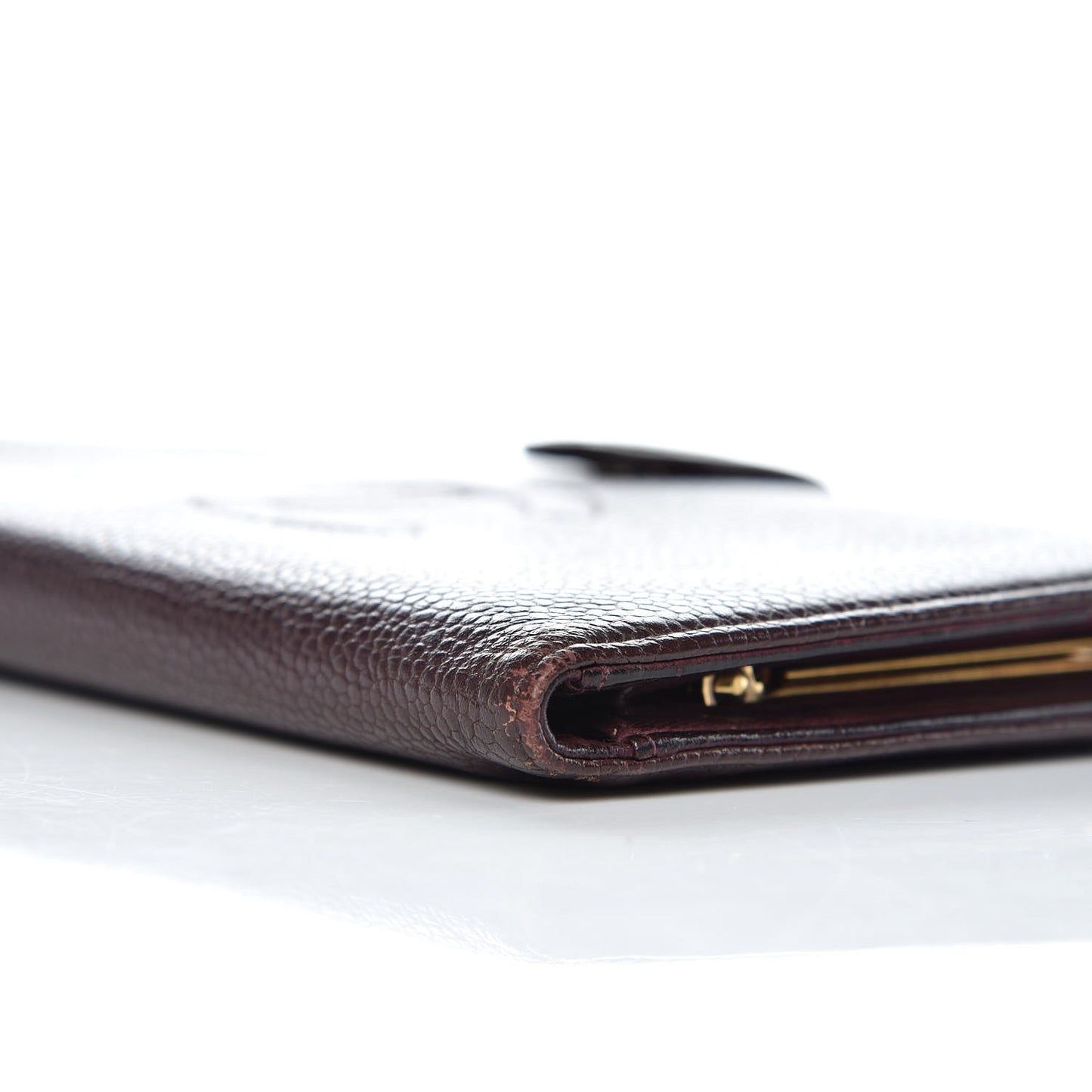 Caviar Timeless CC French Wallet Burgundy
