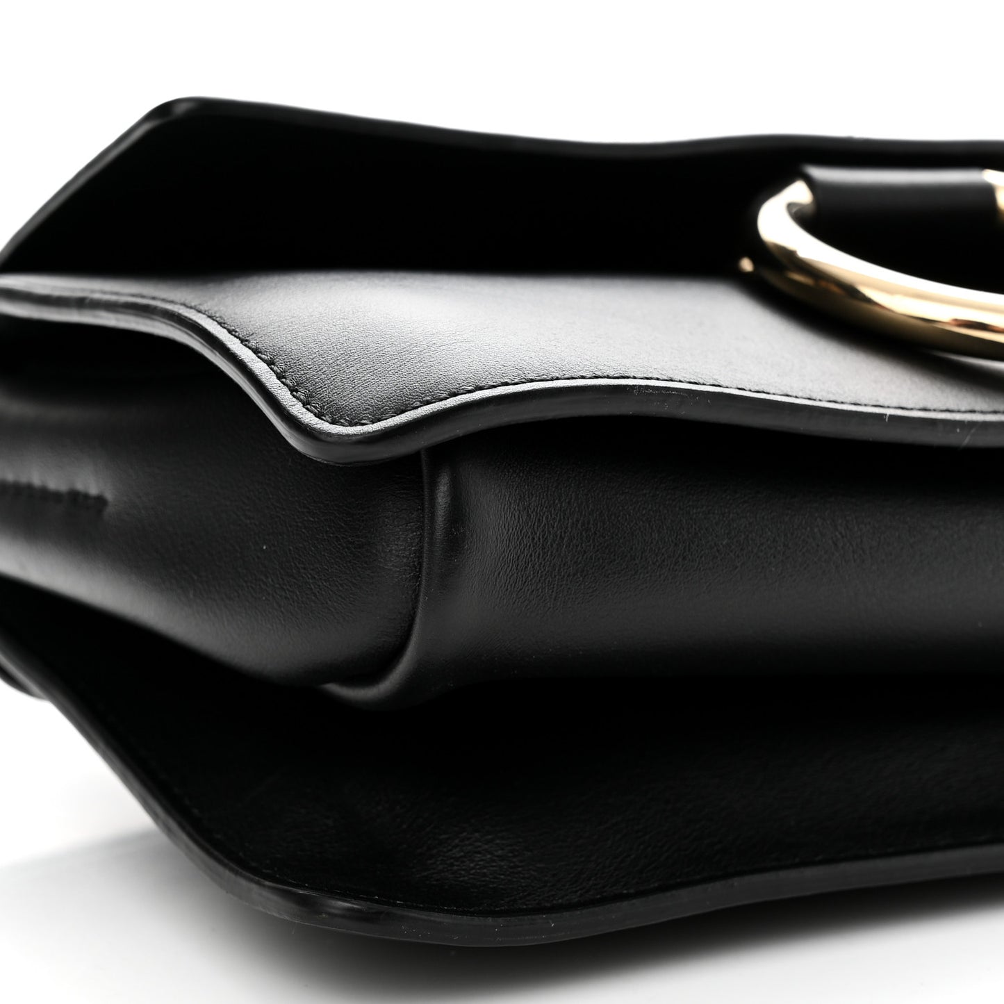 Suede Calfskin Small Faye Shoulder Bag Black