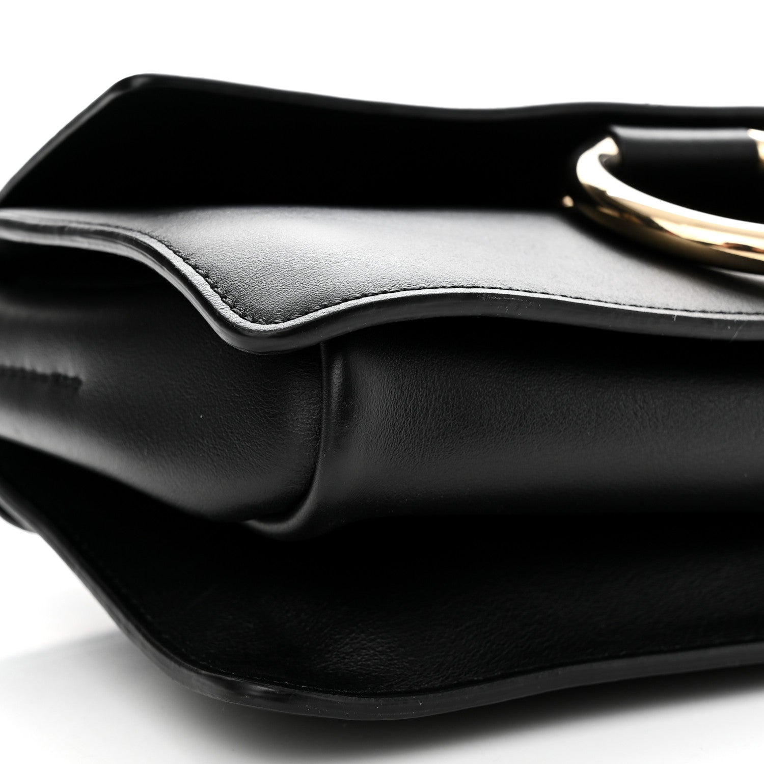 Chloe Suede Calfskin Small Faye Shoulder Bag Black 9 of 10