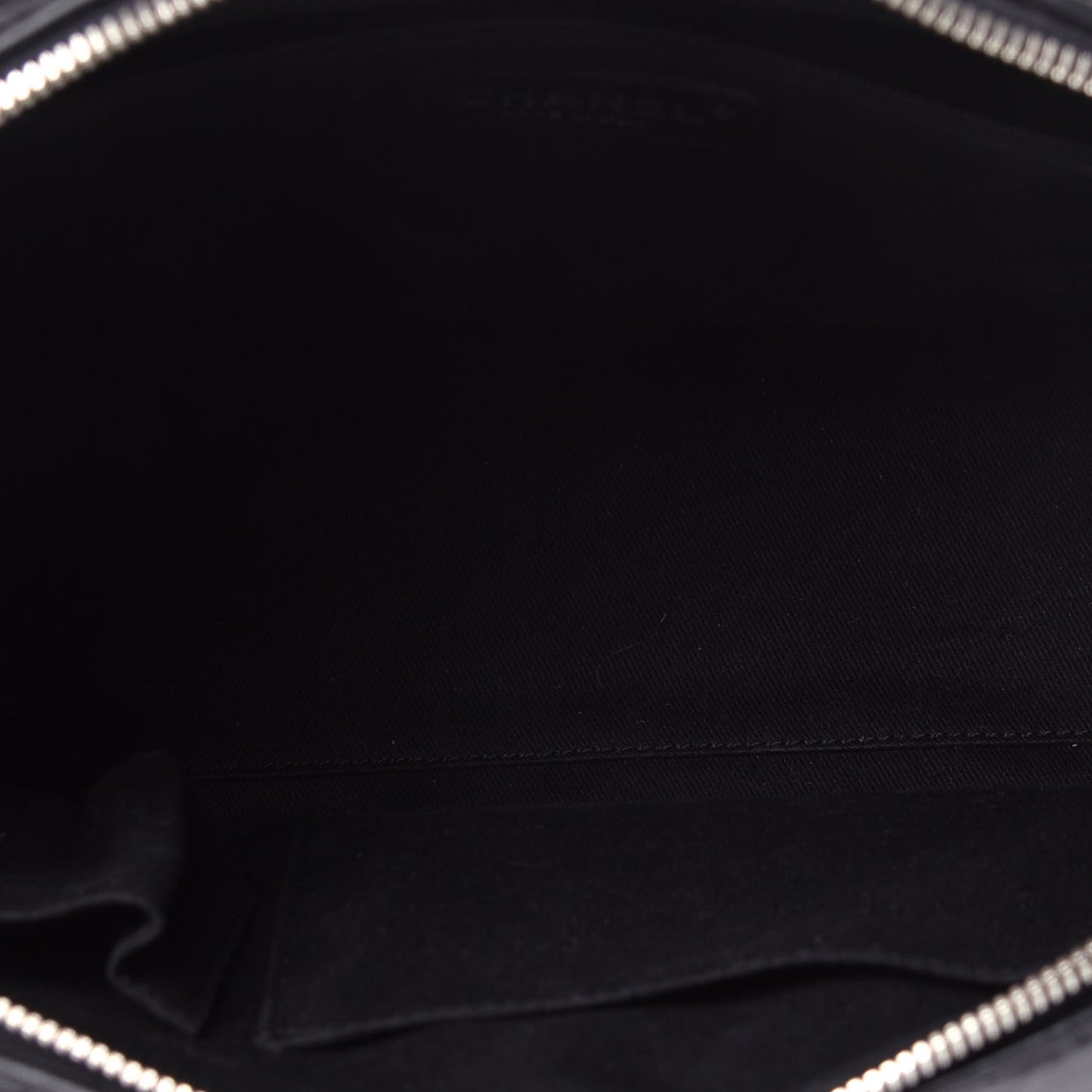 Calfskin Quilted Top Handle Bag Black