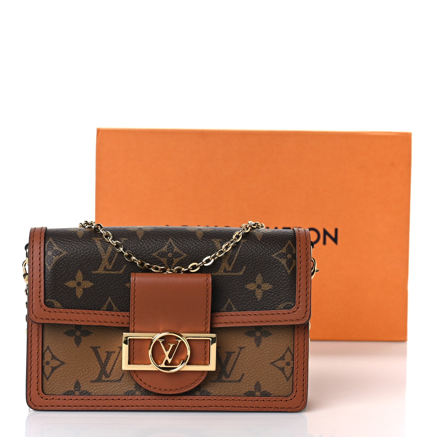Louis Vuitton Reverse Monogram Dauphine Chain Wallet 9 of 11
