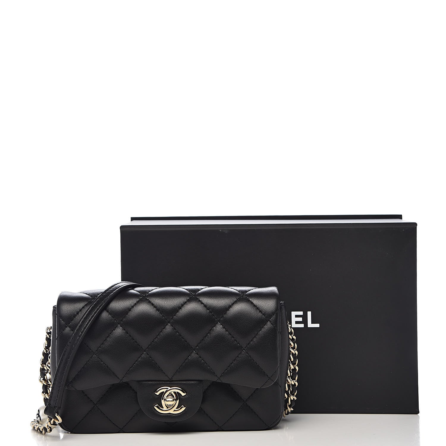 Chanel Lambskin Quilted Mini My Precious Flap Black 11 of 11