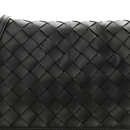 Bottega Veneta Nappa Intrecciato Crossbody Messenger Flap Black 8 of 10