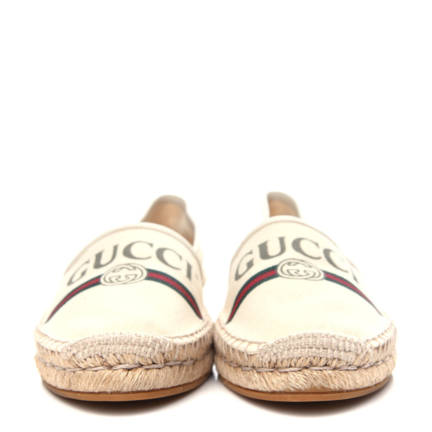 Canvas Logo Espadrilles 38.5 Greggio White
