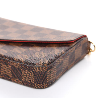 Louis Vuitton Damier Ebene Pochette Felicie Chain Wallet 10 of 10
