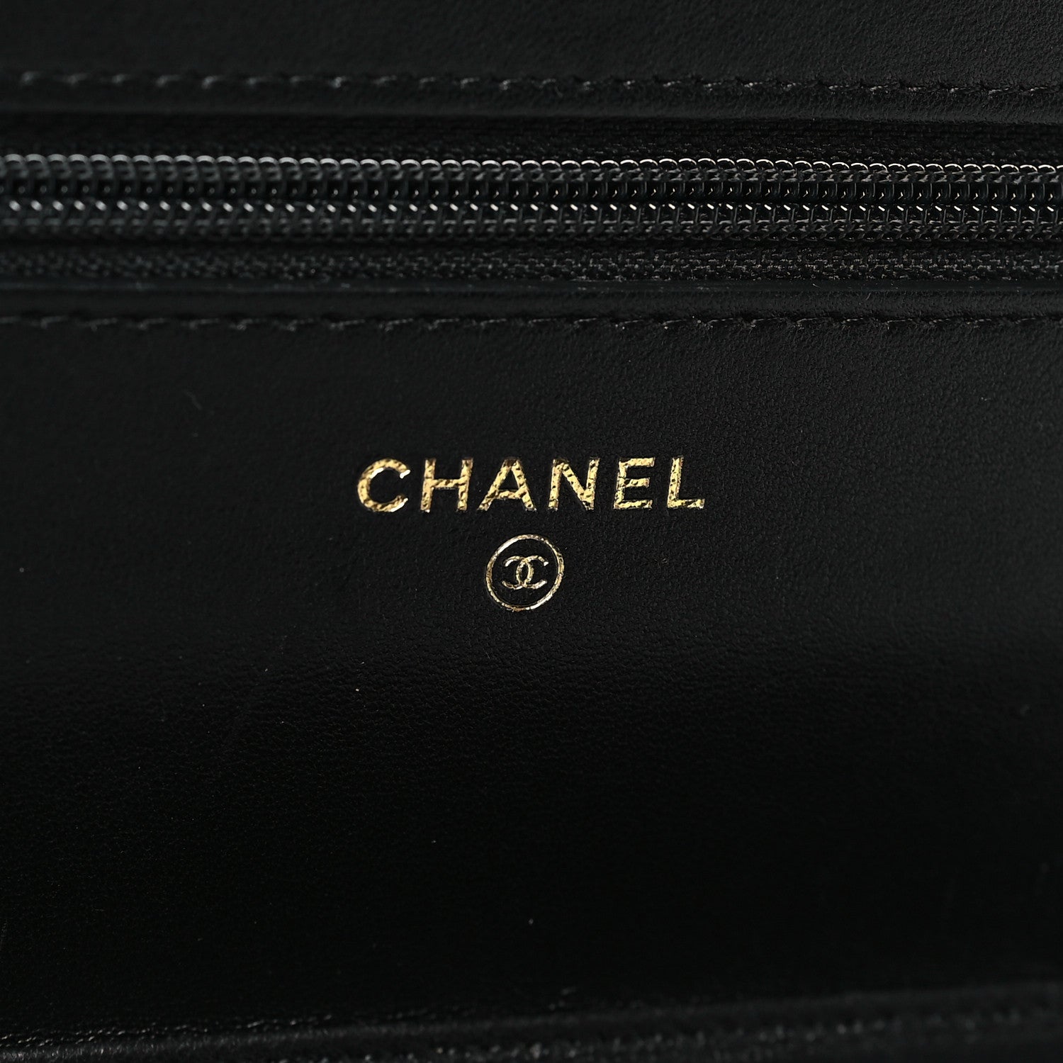 Chanel Lambskin Quilted Chain Around Wallet On Chain WOC Black 6 of 11