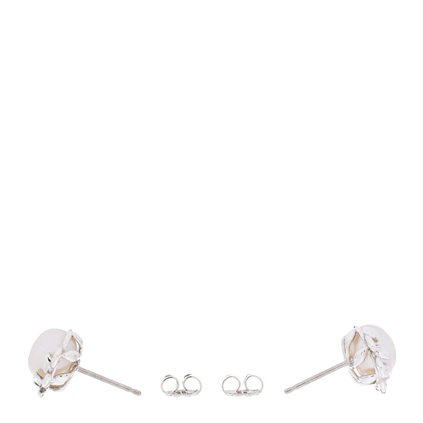 Sterling Silver Pearl Paloma Picasso Olive Leaf Earrings